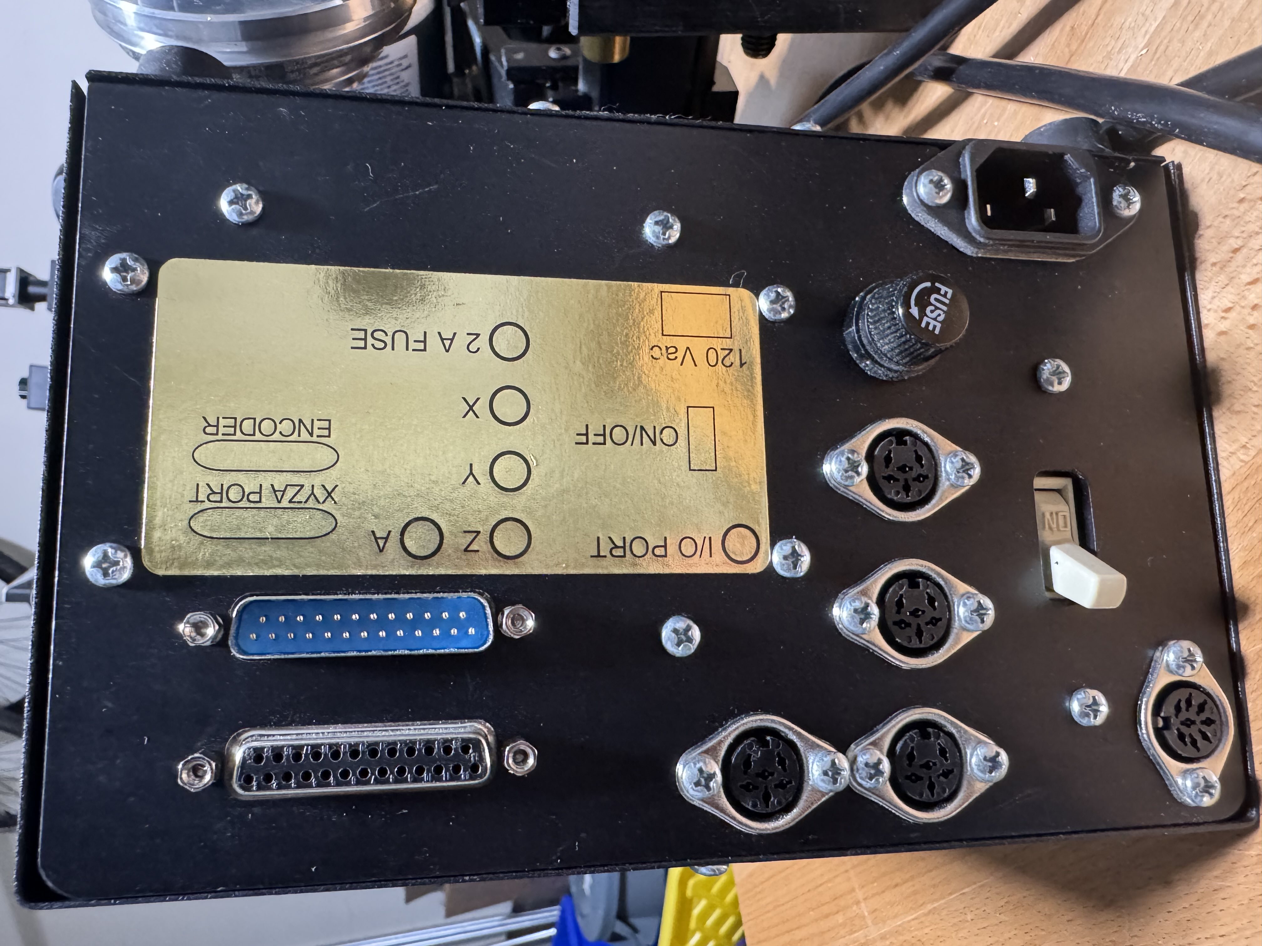 Back of the Taig mill controller