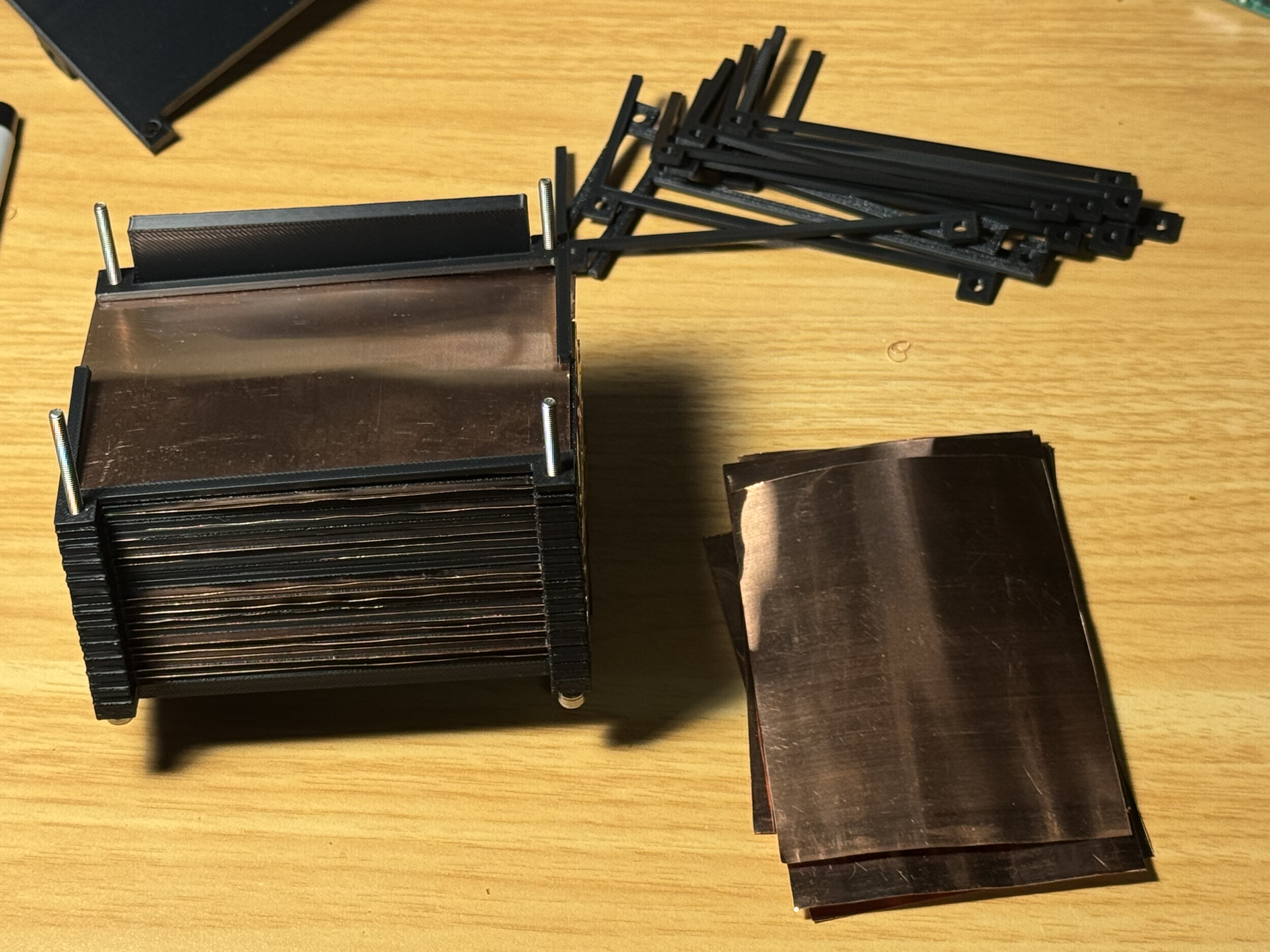 Assembling the heat exchanger, later on