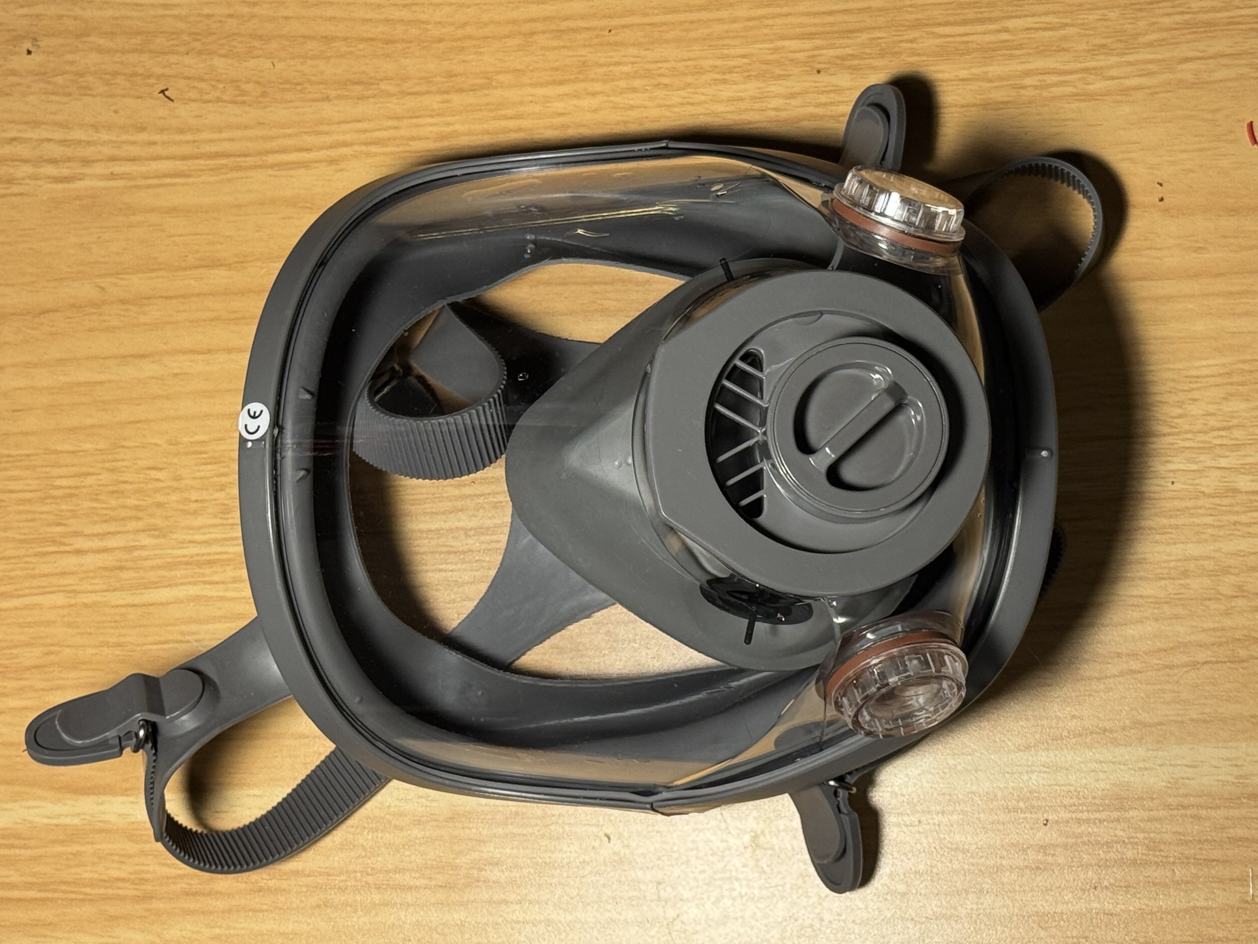 Front view of the full-face respirator